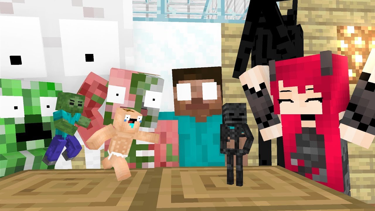 Школа монстров: TINY BATTLE ВЫЗОВ - Minecraft анимация