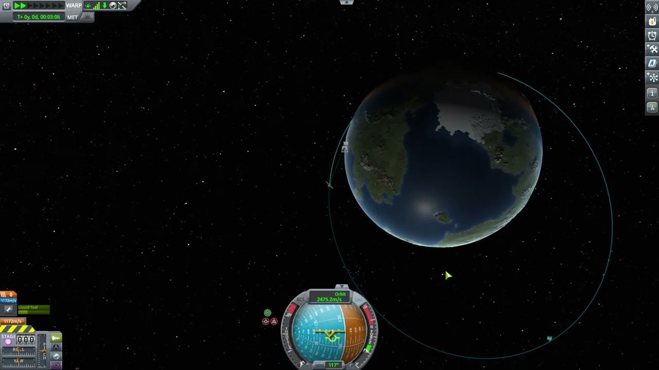 satellite launch using kerbal space program