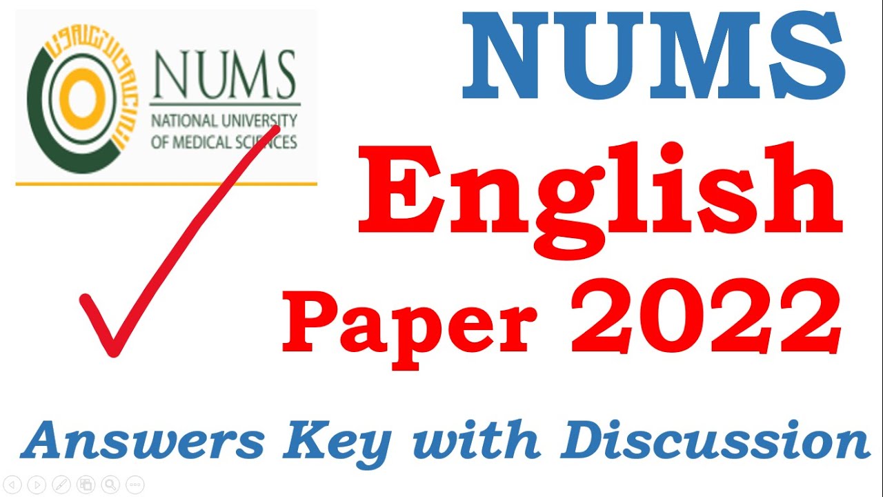 Answers Key to NUMS 2022 English Paper