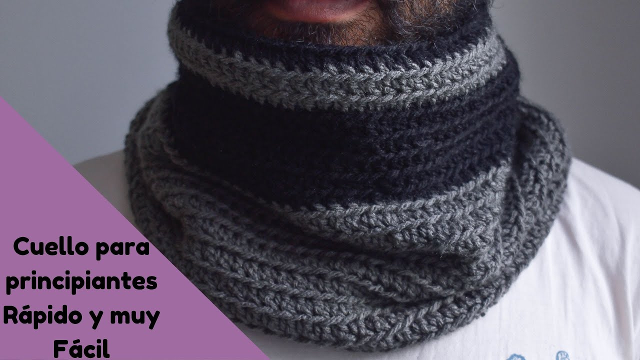 🧶Como tejer cuello para principiantes FACIL🧣/How to knit neck for beginners EASY