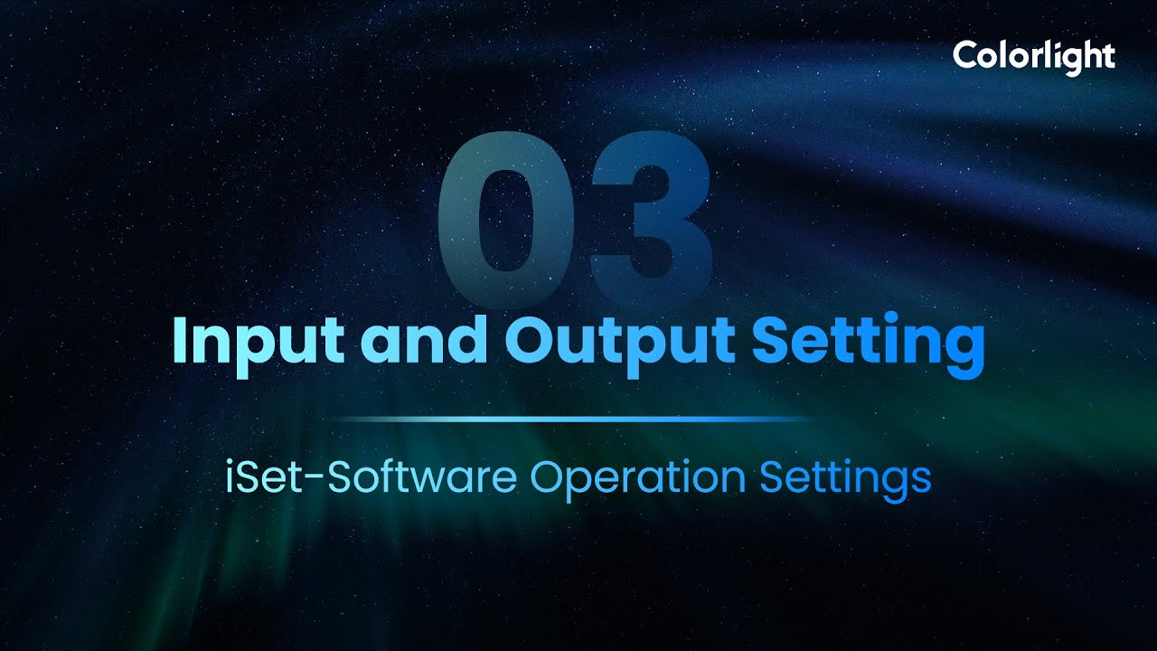 iSet - EP03 Input and Output Setting