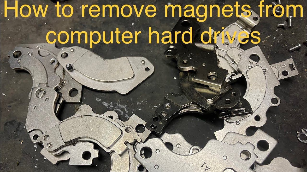 Removing magnets from computer hard drives