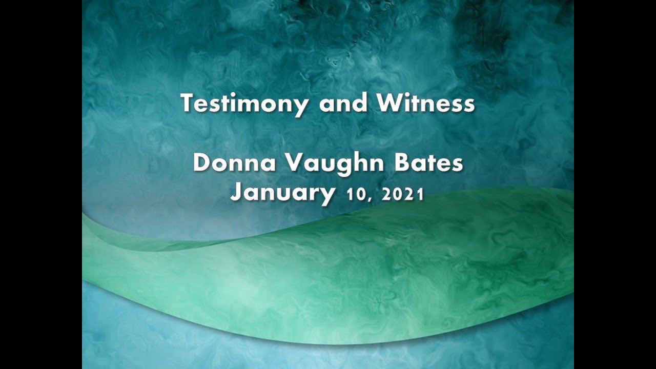 HUMC (January 10, 2021)  Donna Vaughn Bates' Testimony