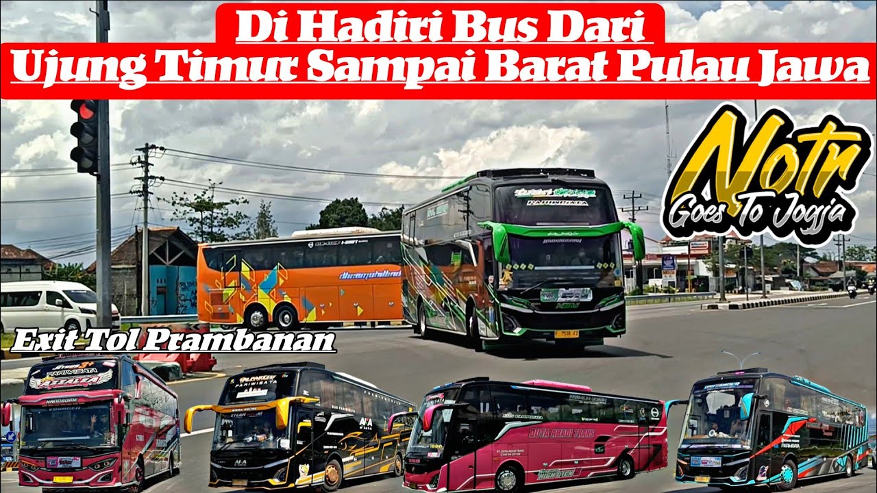 Kedatangan Puluhan Bus Peserta NOTR JOGJA Tebing Breksi di Gerbang Tol Prambanan