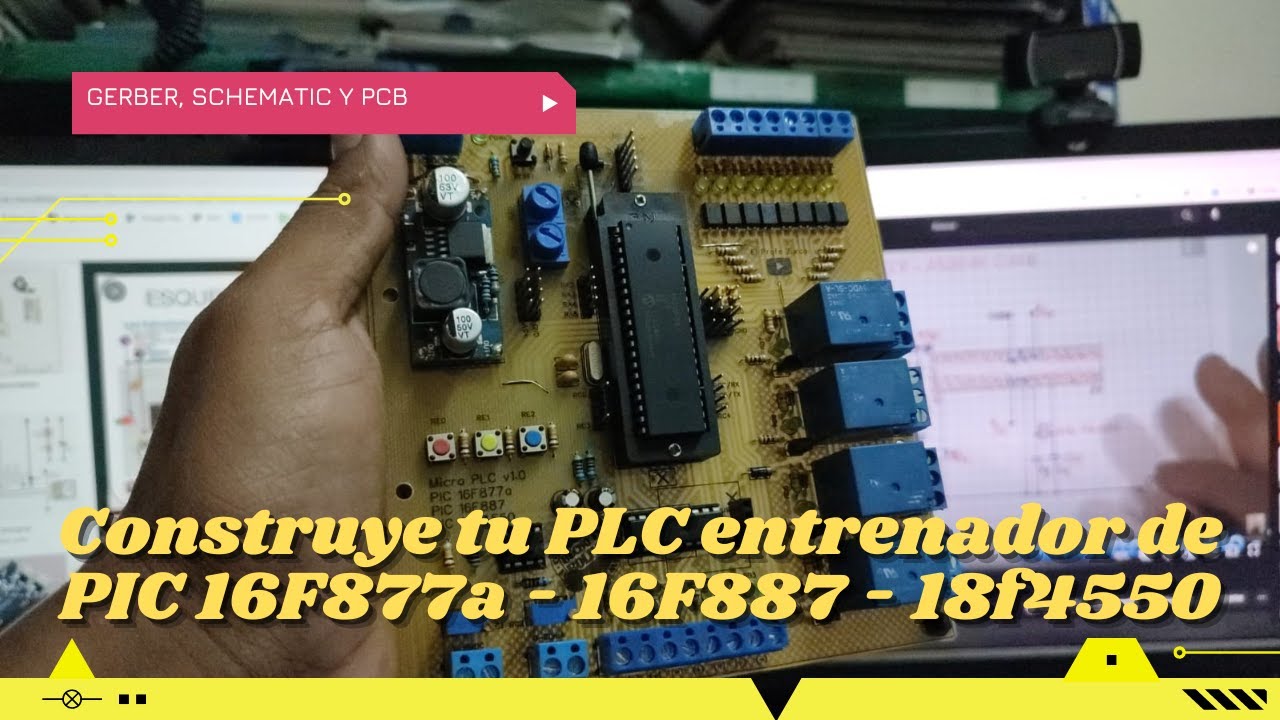 ⚡ Construye tu propio PLC entrenador de PIC 16F877a - 16F887 - 18F4550 con salida 0-10v y 4-20mA