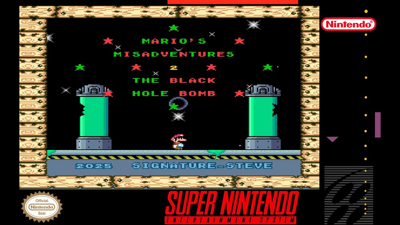 Mario's Misadventures 2: The Black Hole Bomb (V1.1) | Прохождение | SMW Romhack