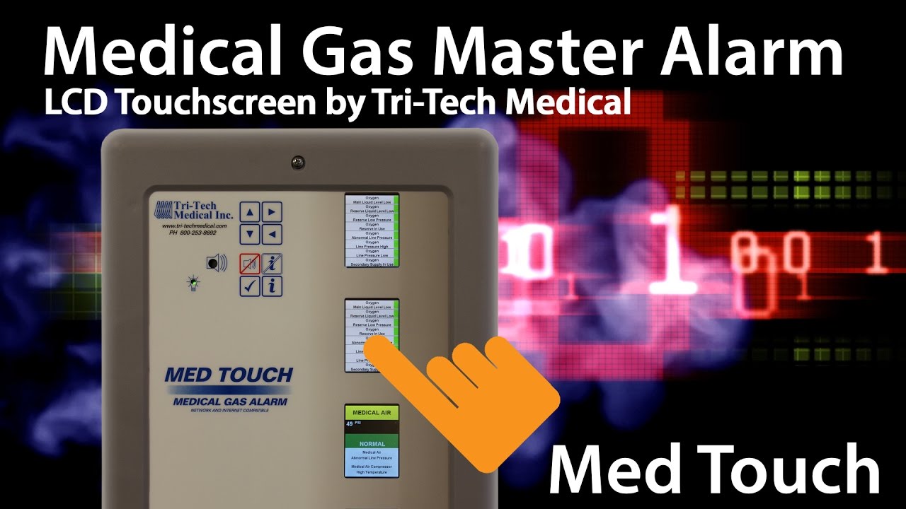 Medical Gas Master Alarm Med Touch LCD Touchscreen by Tri Tech Medical