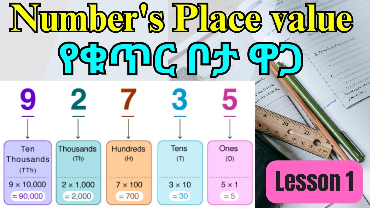 Number LESSON 1 : Number's Place value in Amharic | የቁጥር ቦታ ዋጋ