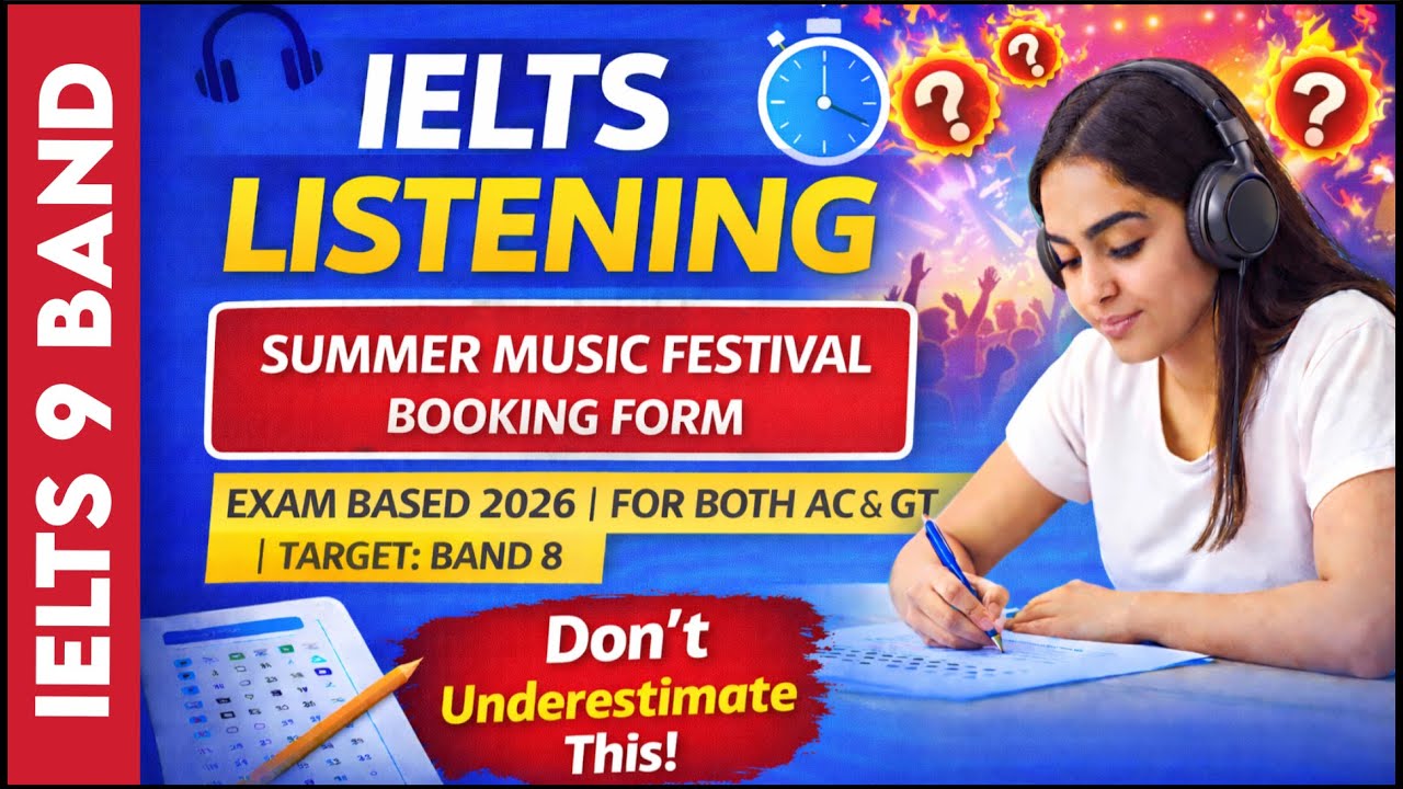 IELTS LISTENING PRACTICE TEST 2026 WITH ANSWERS | 27.01.2026 | SUMMER MUSIC FESTIVAL