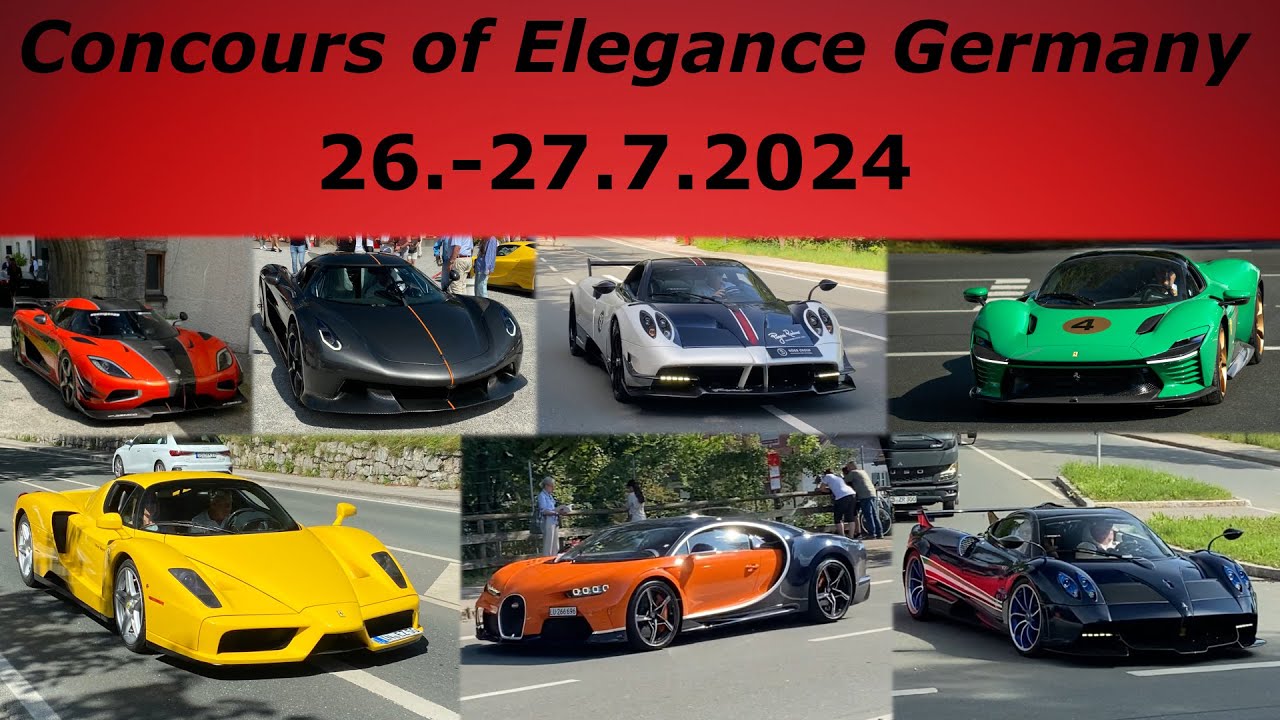 Concours of Elegance Germany 2024! - Jesko Absolut, Huayra Tricolore, Enzo, F40, EB110, Daytona SP3