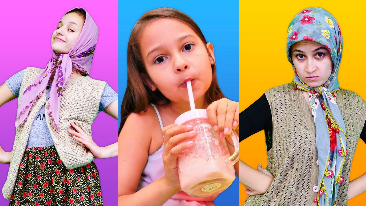 Fındık ailesi karpuzlu smoothie yapıyor. Yemek yapma oyun videosu