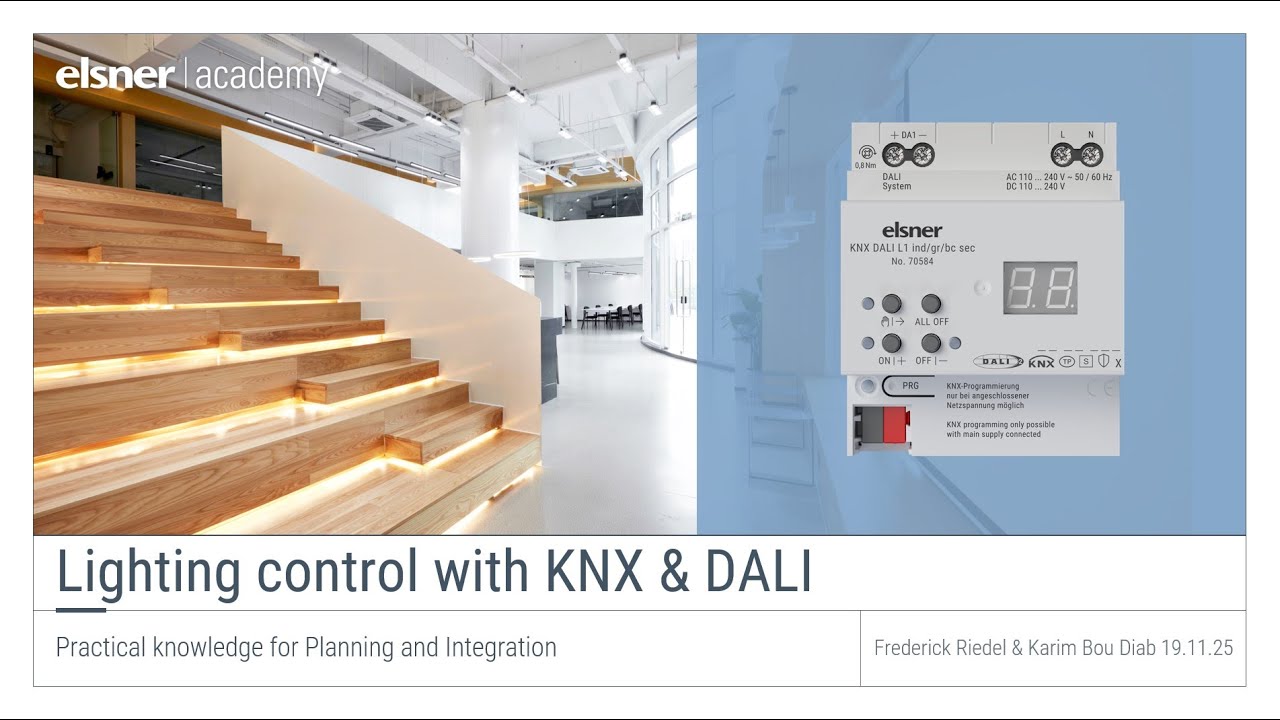 Lighting control with KNX & DALI: Practical knowledge for planning & integration (Webinar 19.11.25)