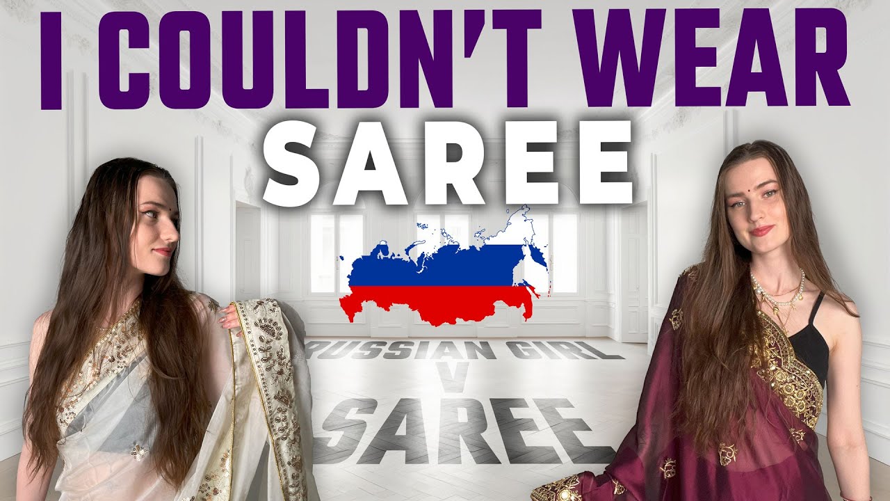 RUSSIAN GIRL STUGGLING TO WEAR INDIAN SAREE | MAKING NEW INDIAN FRIENDS !!