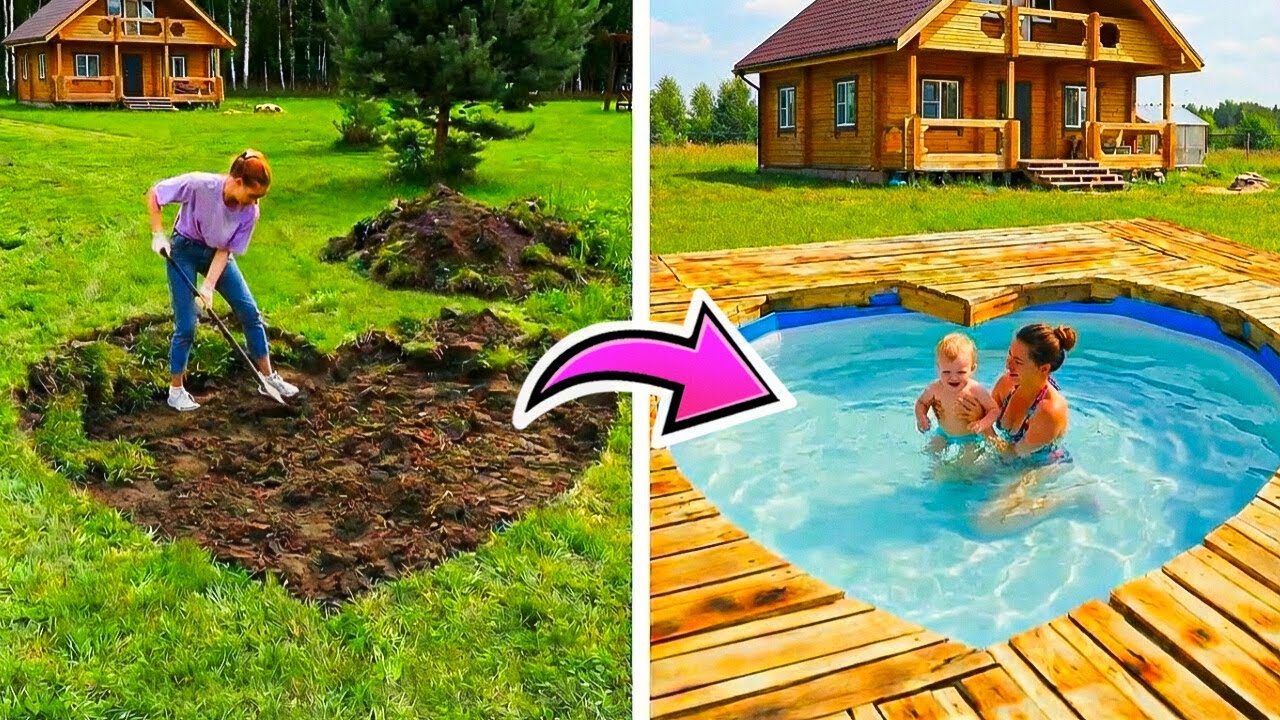 💦🔥 Erstaunliches Do-It-Yourself Gartenpool-Projekt Für Die Ganze Familie 🔥💦