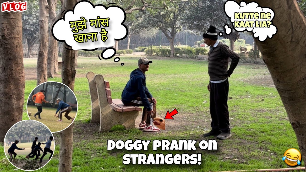 Dog prank on strangers🤣 || kutte ne kaat lia #vlogs #pranjuufr