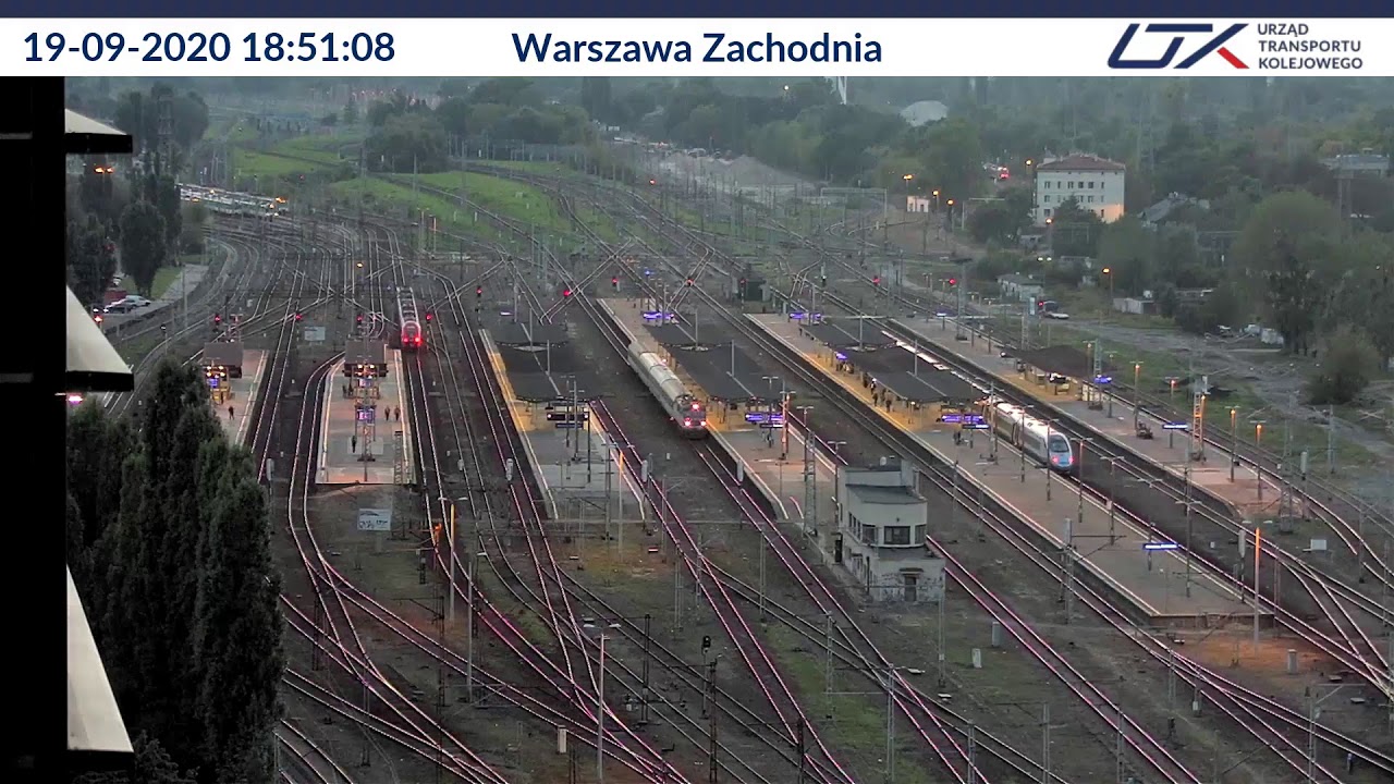 Urząd Transportu Kolejowego – transmisja na żywo - widok na Warszawę Zachodnią