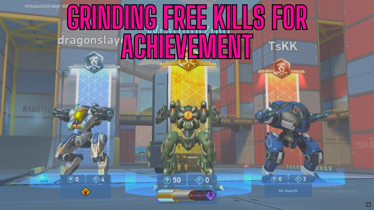 Mech Arena: Farm Kills for Achievements in 5v5 Test Tournament #mecharena