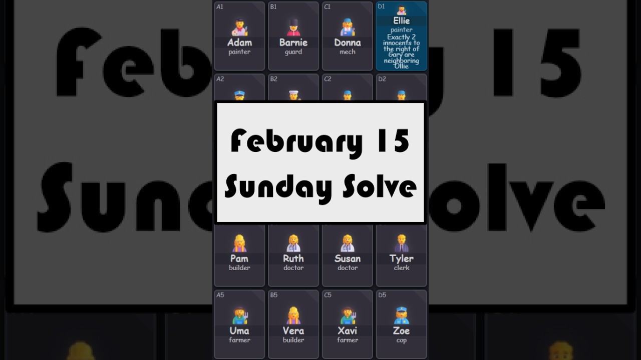 Sunday Solve: February 15 Clues by Sam