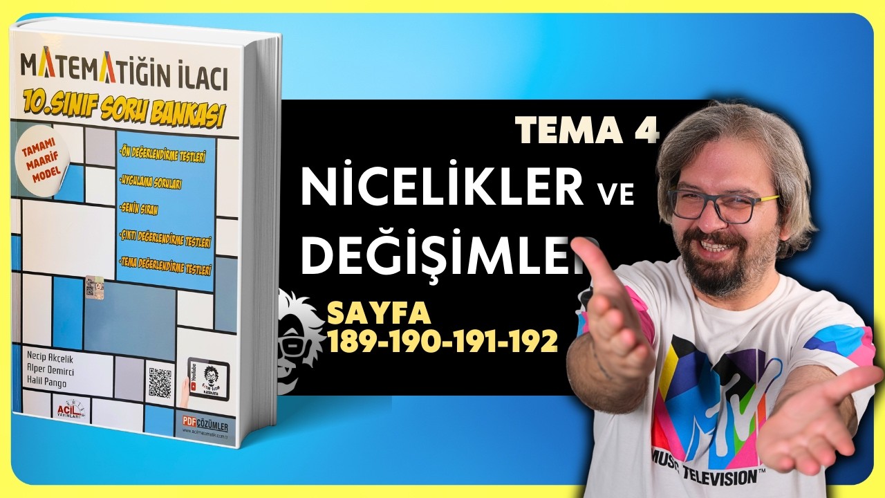 10  Sınıf Matematiğin İlacı | 189-190-191-192 Sayfa | Tema 4  | Maarif Model