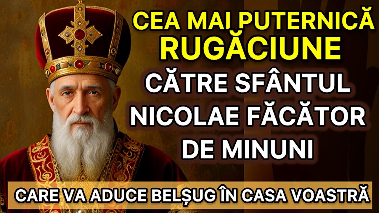 Cea mai puternică rugăciune către Sf&acirc;ntul Nicolae  de Minuni care va aduce belșug &icirc;n casa voastră