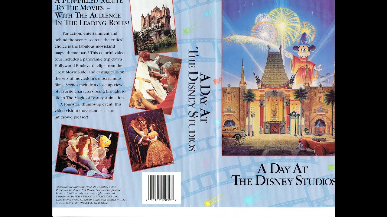 A Day at The Disney Studios VHS ~ 1995 - InteractiveWDW