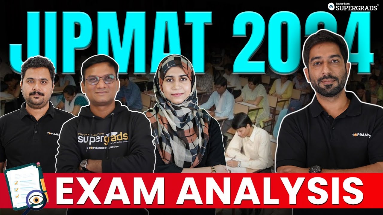 JIPMAT 2024 Live Exam Analysis ✅| JIPMAT Paper Solution 2024 | JIPMAT 2024 Exam Paper Analysis