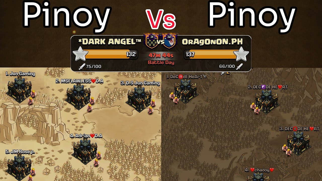 Pinoy Vs Pinoy sa classic war | Clash of clans | Road to 100 winstreak