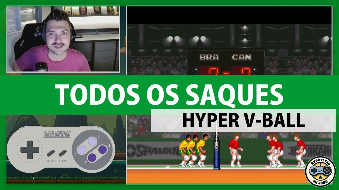 Como realizar todos os saques especiais em HYPER V-BALL (Super Nintendo)