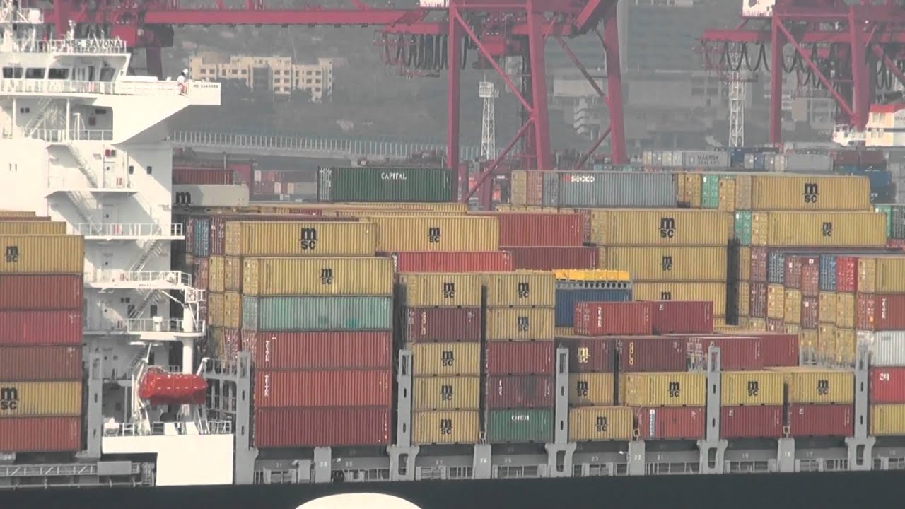 busy Hong Kong  port
