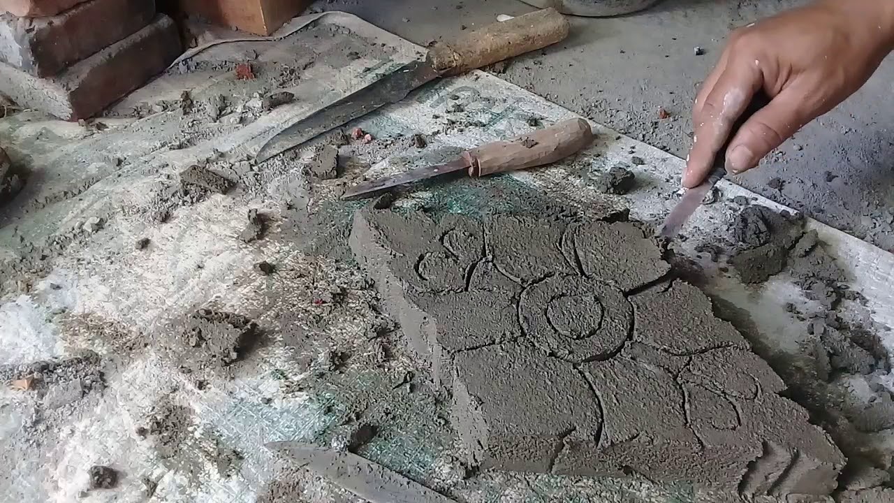 BUAT UKIRAN dari semen SIMPEL..