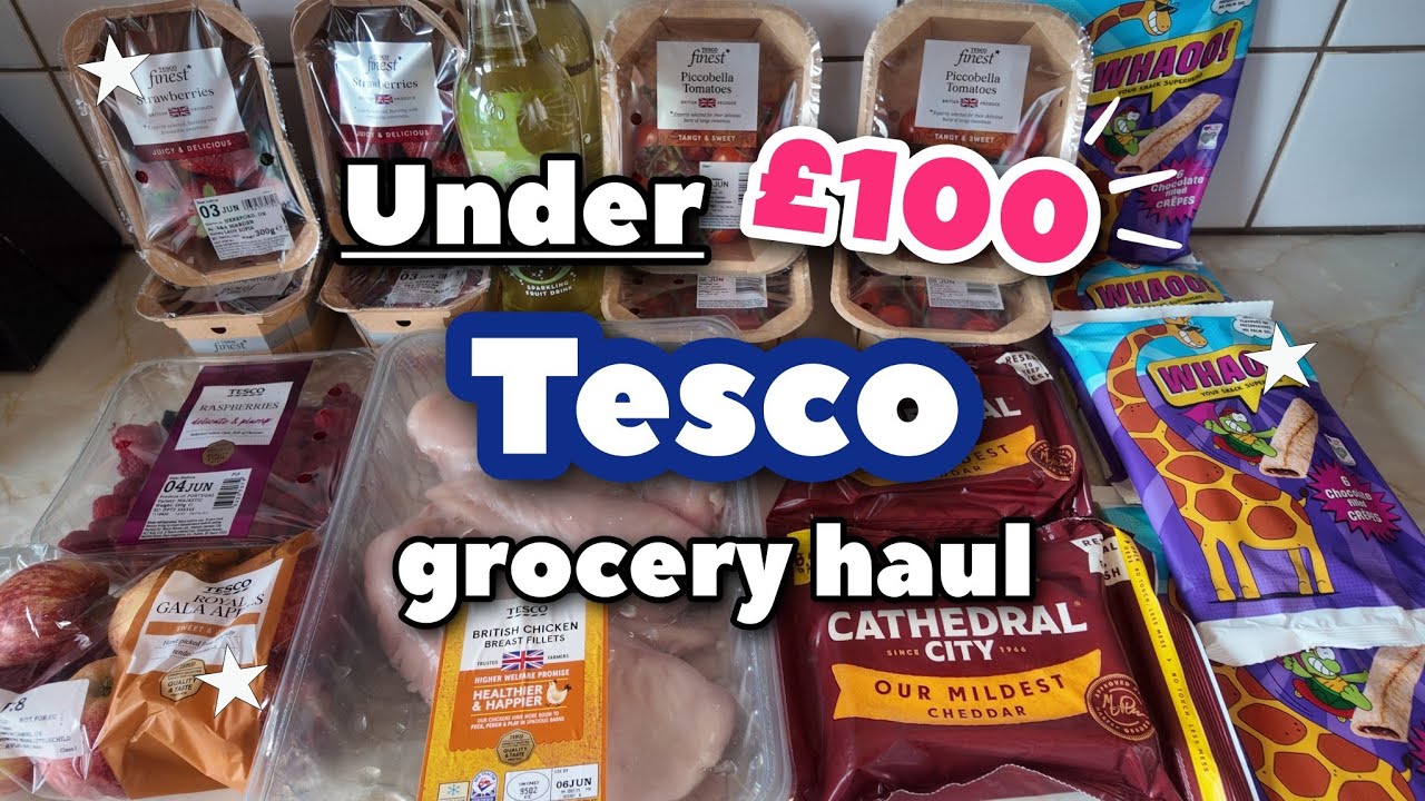 Семейная закупка продуктов в Tesco до &pound;100 ● Цены по Clubcard ● План питания ● Без глютена