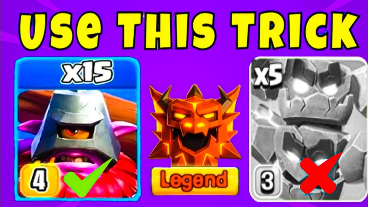 Mass Throwers in This Trick Legend mode(Th18)! clash of clans 