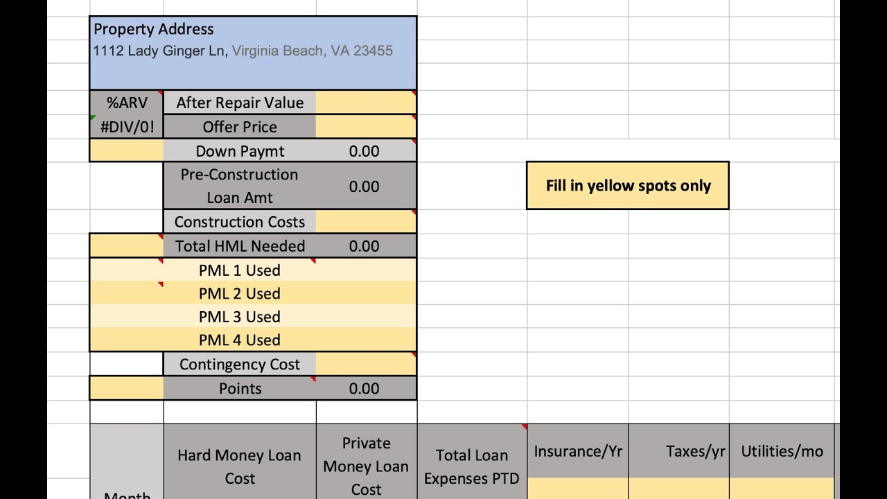 Fix and Flip Calculator Demo