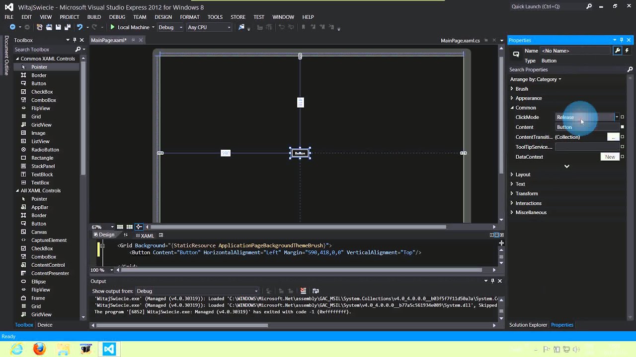 [Kurs programowania C#] VISUAL STUDIO EXPRESS 2012 WINDOWS 8 - WPROWADZENIE