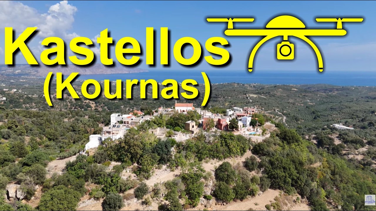 Kastellos bei Kournas – Chania – Kreta – von oben – 4K Drohnenvideo – Crete drone video