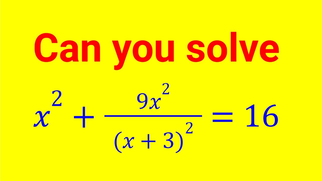 Solving A Cool Rational Equation