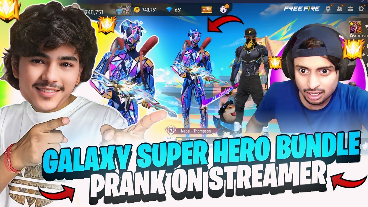 New super hero Galaxy Bundle prank on streamer - part 2