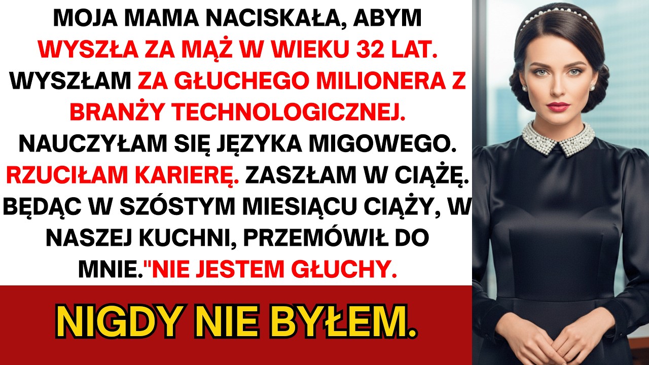 Głuchy milioner, kt&oacute;rego poślubiłam, słyszał doskonale &mdash; przyznał się, gdy byłam w 6. miesiącu...