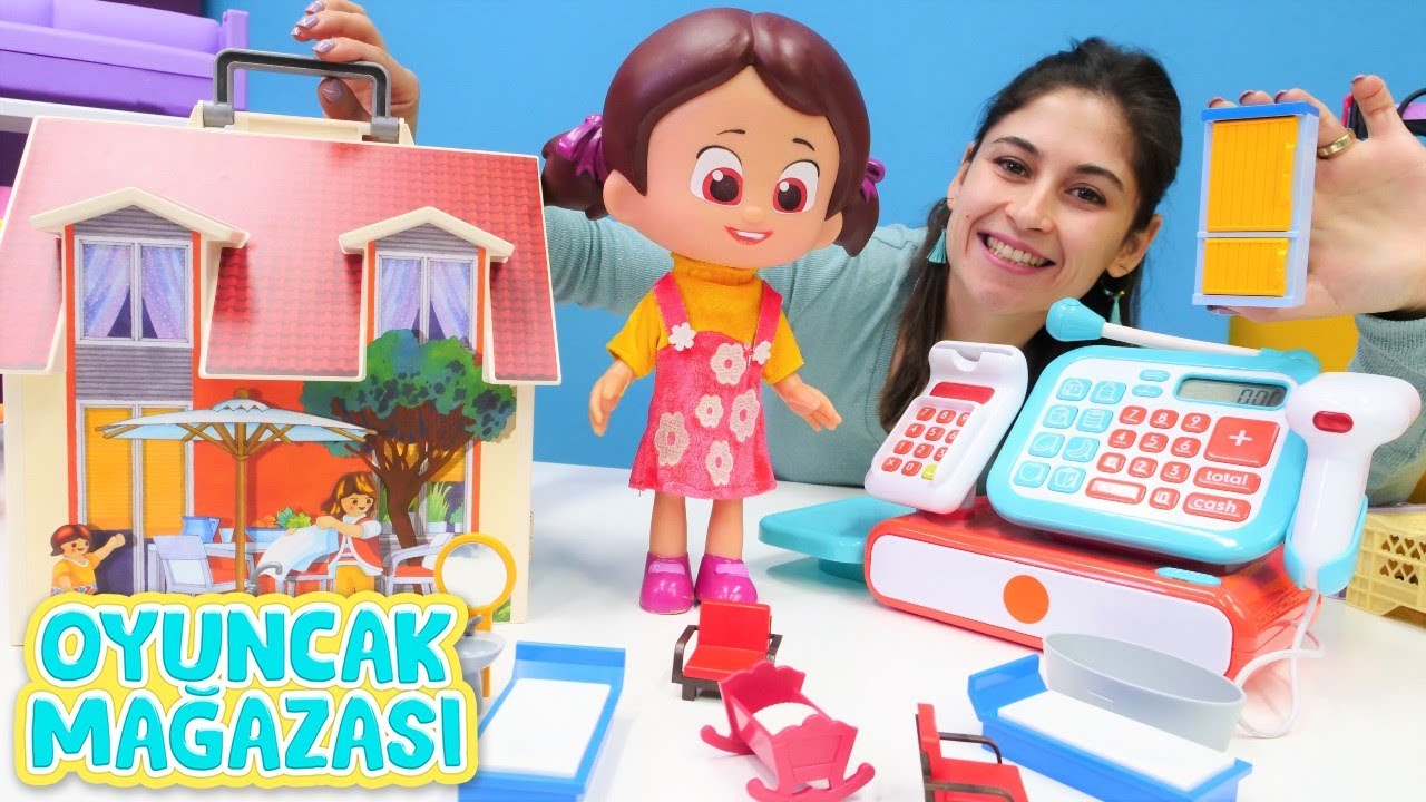 Oyuncak evi videoları! Niloya oyuncak evi için eşya alıyor - Ayşe'nin oyuncak mağazası!
