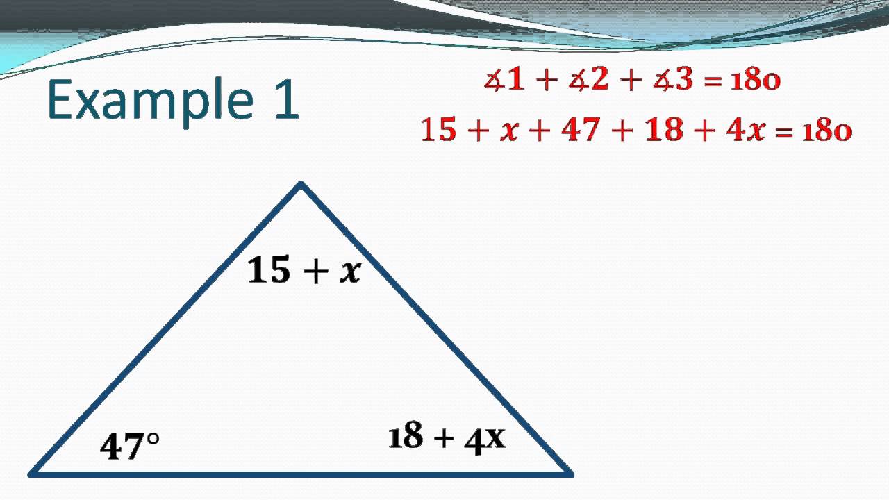 Triangle Angle Relationships and Equations