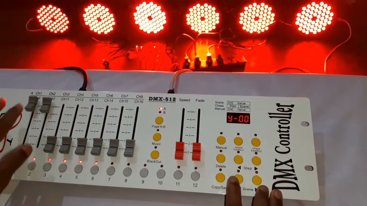 DMX 512 NEW Controller programming part 2|DMX 512 Controller Scene Edit/Run programming.