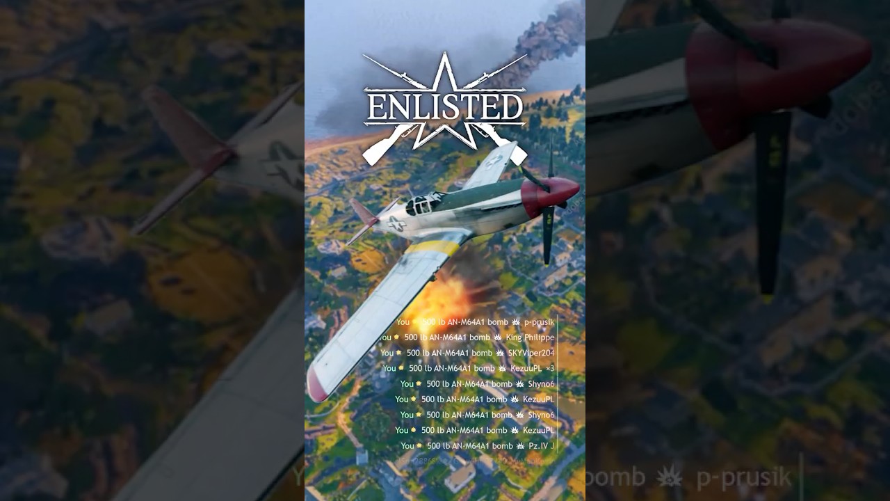 16-Kill Bomb with P51✈️#enlisted #fighterpilot #p51d #battlefield #ww2 #lebre #wk2