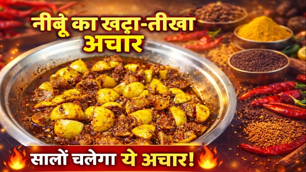 ऐसा नींबू का अचार बनाया तो सब उंगलियां चाटते रह जाएंगे!खट्टा-तीखा चटपटा नींबू का अचार😋 सालों चलेगा।