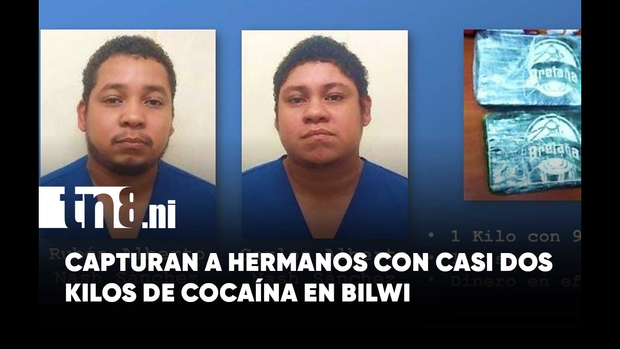 Policía Nacional arresta a hermanos con casi dos kilos de cocaína en Bilwi