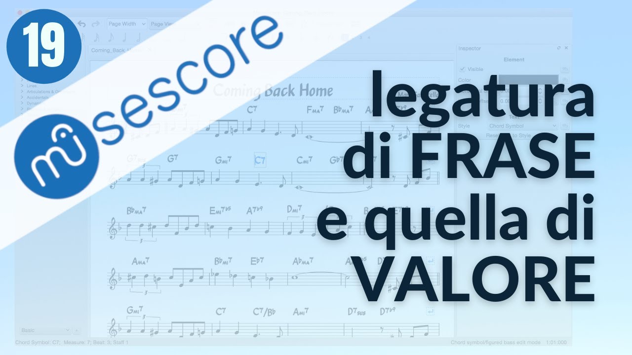 TUTORIAL MUSESCORE #19 Legatura di portamento o frase e quella di valore, diferrenze e utilizzo