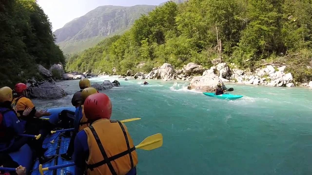 Rafting and Hydrospeeding on Soca river, rzeka Socza - Bovec, Slovenia 2016