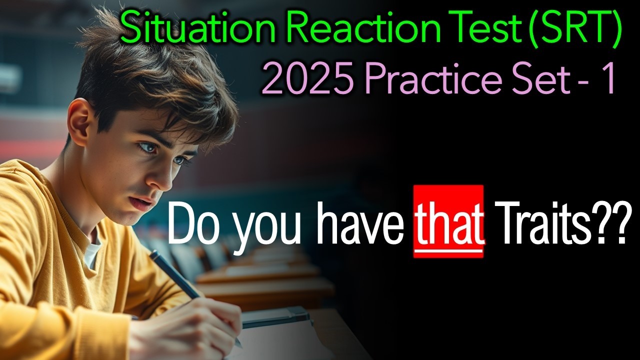 Situation Reaction Test (SRT) Practice Set 1 | Ultimate Guide for SSB Prep 2025 💂👮