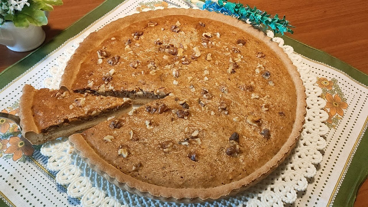 CROSTATA ALLE NOCI SENZA GLUTINE - Ricetta Facile