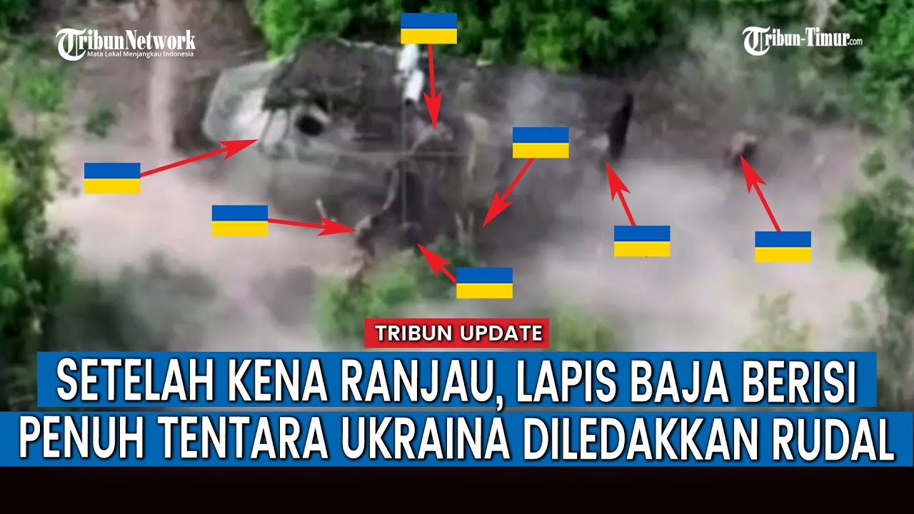Ranjau dan Artileri Rusia Tembak Kendaraan Lapis Baja yang Angkut Tentara Ukraina
