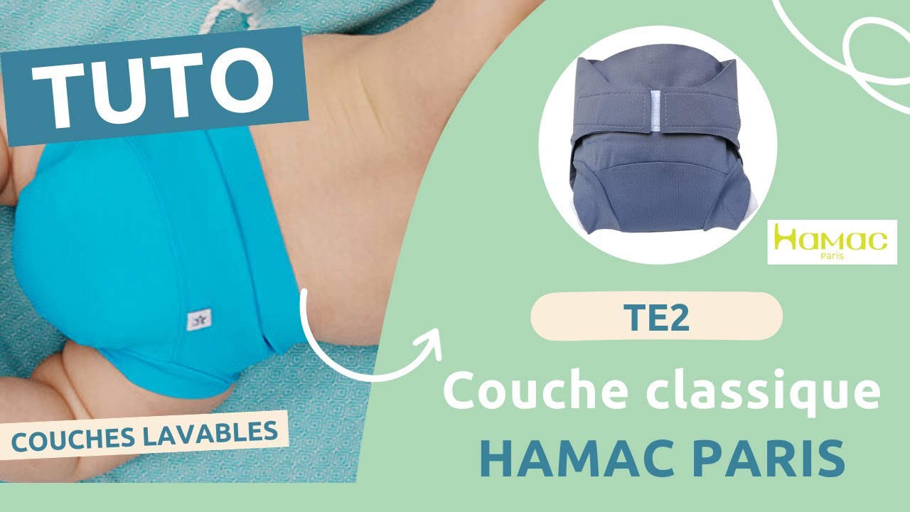 COUCHES LAVABLES | Couche classique (TE2) HAMAC PARIS [pliage d'inserts, ajustement, astuces] 💚